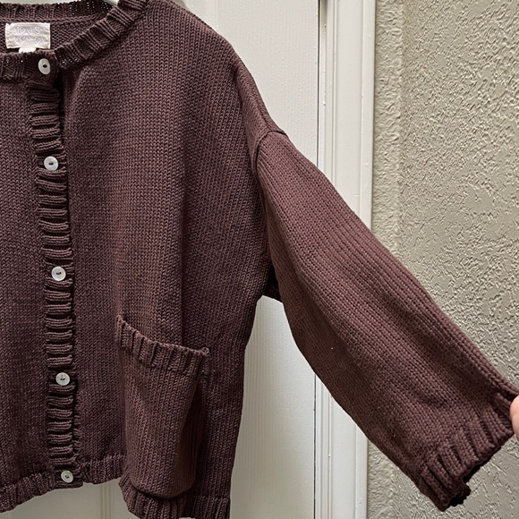 Honest cotton Louisa cotton cardigan Brown Knit Sweater - OS - Picture 6 of 9